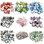 Pro Jewelry Ten (10) Pack of Colors Glass Lampwork, Murano Glass Beads for European Style Bracelets. Fits Pandora, Biagi, Troll, Chamilla and Many Others