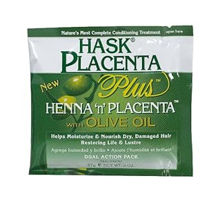 Amazon.com : Hask Placenta Plus Henna 'n' Placenta with Olive Oil 57g