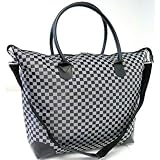Fashionable Checkered Tapestry Shopping Bag
