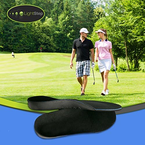 LightStep Perfect Balance Orthotic Insole. With Arch Support for Plantar Fasciitis, Heel Cup and EVA and Poron to Firmly Hold Foot in the Most Supportive Position. The LightStep Orthotic Aligns Hips, Knees and Ankles, Easing Joint and Even Back Pain. Feel Fresh At the End of a Busy Day When You Align Your Body From the Feet Up. (Medium)