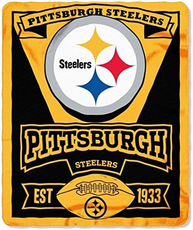 50" x 60" Marque Fleece Throw Blanket Blanket: NFL Pittsburgh Steelers