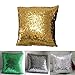 Froomer Glitter Small Sequins Silk Throw Cushion Cover,Gold