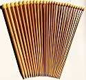 Carbonized Patina 13" Single Point Bamboo Knitting Needles 14 Sizes