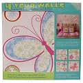 Butterflies and Flowers Wall Stickers - 12x12"