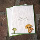 Signature Line - Mushroom Folded Thank You Card (1 Card + 1 Envelopes) | Rungtong & Co. Stationery Line