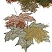 Package of 15 Assorted Size Large Stiffened Earth Tone Burlap Leaves for Embellishing, Decorating and Displaying