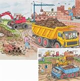 Auf der Baustelle, 2 x 20 Teile Puzzle - 