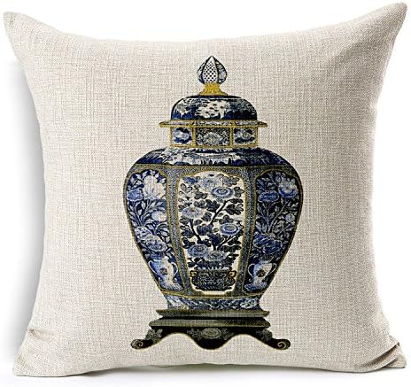 YUKAI Korean TV <heirs> Blue Peacock with paragraph Nordic IKEA cotton sofa cushion car cushion covers