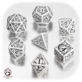 Steampunk Dice White/Black 7 Set (スチームパンク ダイスセット ホワイト＆ブラック) [正規輸入品]