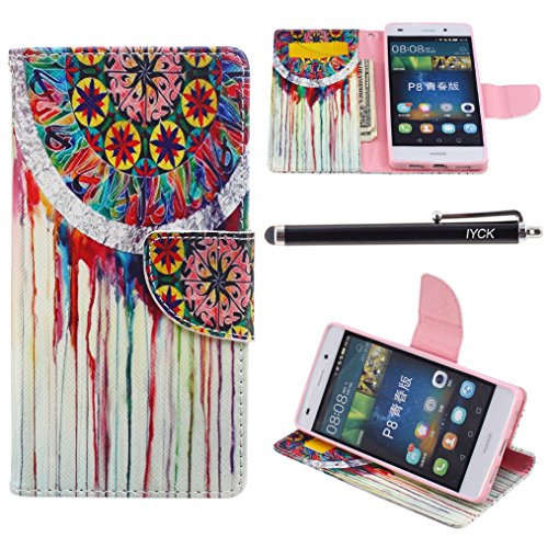 Huawei p8 lite case wallet, iyck premium pu leather fli…