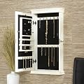 SEI Imperial Wall Mount Jewelry Armoire, Antique White