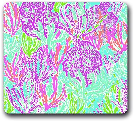Lilly Pulitzer Pattern Non-slip Rubber Mousepad Gaming Mouse Pad( 10*9*0.12 inch)