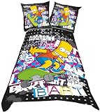 Belltex 429596 Bettw&auml;sche Bart Simpson Graffiti 135 x 200 + 80 x 80 cm