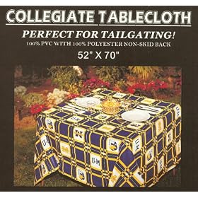 University of Michigan WOLVERINES licensed tablecloth-U of M-UM-Great for tailgaiting by Fluffy Fleece Blankets
