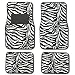Zebra Animal Print Auto Floor Mat 4 pcs