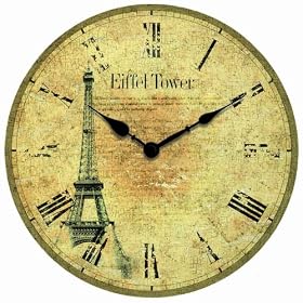 Eiffel Tower Wall Clock