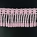 Yontree Floral Venise Lace Applique Bridal Wedding Applique Pink 3 yards