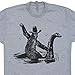 XL - Bigfoot Riding On Nessie T Shirt Loch Ness Monster Funny Shirt Sasquatch Shirtmandude Shirts