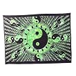 Ying Yang Green Tone Tapestry, 52 x 76, Made of 100% Cotton