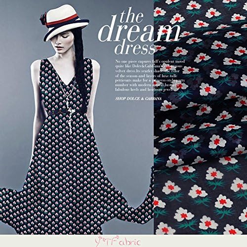 Multicoloured Print 100% Pure Silk Chiffon Fabric with Floral Pattern, Printed Shawls &amp; Scarves Silk Fabric By the Yard