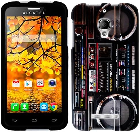 Alcatel OneTouch Fierce Retro Black Ghetto Blaster Boombox Phone Case Cover