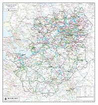 Cheshire and Greater Manchester County Planning Map