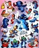 Lilo & Stitch surfing Disney Movie Sticker Sheet E222 ~ Nani riding wave with Stitch & Lilo