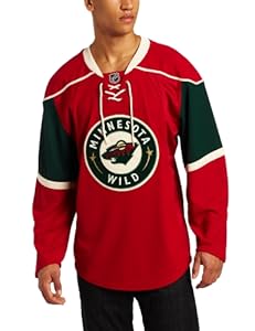 NHL Minnesota Wild Authentic Jersey, Red, 50