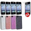 4 Bling Glitter Hard Case Skin compatible with iPhone® 4 4G Version iPhone® 4S - AT&T, Sprint, Version 16GB 32GB 64GB, with 2 screen protector free