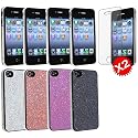 4 Bling Glitter Hard Case Skin compatible with iPhone® 4 4G Version iPhone® 4S - AT&T, Sprint, Version 16GB 32GB 64GB, with 2 screen protector free