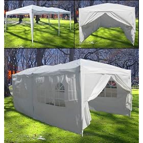 New 10' X 20' White Party Tent Gazebo Canopy W/ Walls Heavy Duty Polyester Water proof