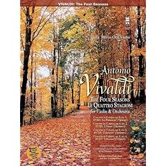 Music Minus One Violin: VIVALDI 'Le Quattre Stagioni' ('The Four Seasons') for violin and orchestra, op. 8, nos. 1-4 (Book & 2 CDs)