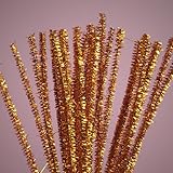 12" GOLD CHENILLE METALLIC PIPE CLEANER