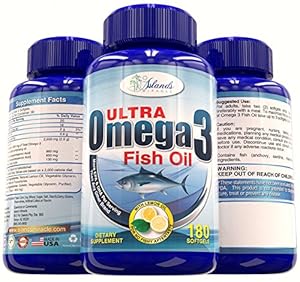 Fish Oil Omega 3 No Fish Burps Or Aftertaste 2,600mg 180 Capsules W Lemon Oil - 860mg EPA & 650mg DHA Pills (Highest On Amazon) Best Pharmaceutical Grade Supplements With Essential Fatty Acids For Joint Pain Relief & May Lower Triglyceride Levels Sourced Only From USA Top Quality Deep Coldwater Fish - Plus 100% Satisfaction Guarantee!