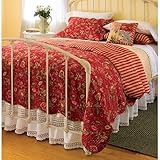 IMAGE OF Full/Queen Holly Garden Quilt Winding Vines Floral Pattern Reverses Cotton 86 in by 86 in