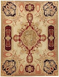 Handmade Chinese Aubusson Collection "Louis XV Design" Wool Rug