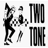 2 Tone - Two Tone - Rude Girl & Rude Boy with Ska Checkers - Sticker Decal by Square Deal Recordings and Supplies