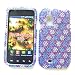 Samsung Fascinate i500 Galaxy S (Verizon) Snap-on Protector Hard Case Rhinestone Cover "Colorful Petals" Design