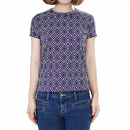 (プラダ) PRADA アーガイルチェックTシャツ_パープル 35694 1EOZ 030 sudal160526 [並行輸入品]