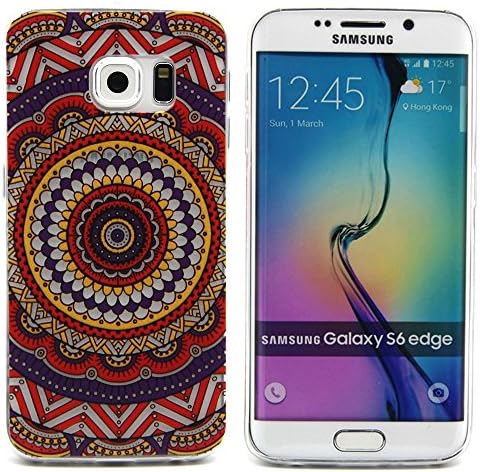 Galaxy S6 edge Case,3Cworld Ultra Thin Clear Art Pattern Crystal Gel TPU Rubber Flexible Slim Skin Soft Case for Samsung Galaxy S6 edge