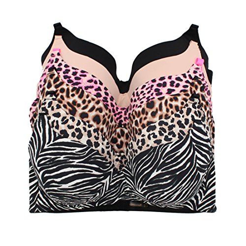 Youmita 6 Pack Leopard D, DD and DDD Cup Bras