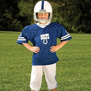Indianapolis Colts Youth NFL Team Helmet and Uniform Set - Medium (Ages 7-10)
