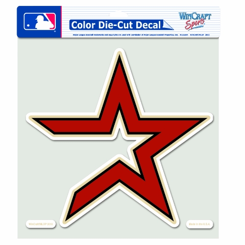 MLB Houston Astros 8-by-8 Inch Diecut Colored Decal