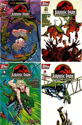 Jurassic Park - Raptors Attack #1-4 Complete Limited Series (Topps Comics 1994 - 4 Comics)