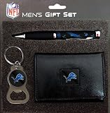 Detroit Lions Tri-Fold Wallet with Pen & Keychain Gift Set