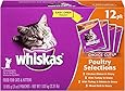 WHISKAS CHOICE CUTS Poultry Selections Variety Pack Wet Cat Food 3 Ounces (12-Count Boxes)