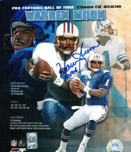 Autographed/Hand Signed Warren Moon Houston Oilers 8x10 Photo
