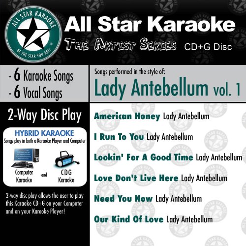 Various Artists Karaoke: Lady Antebellum 1 cd cover