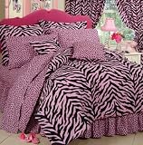 Pink Zebra + Leopard - Complete Bedding Set - Full
