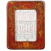 Handmade 9.5" Red Leather Picture Frame, 4x6 Photo Display With Hand-painted Dragon & Phoenix